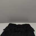 SHENHE Women's Y2k Lace Layered Mini Skirt Ruched A Line Cute Tiered Ruffle Skirt L