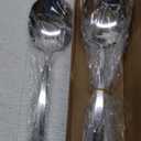 8 Piece Stainless Steel Serving Spoons Set - 8 Large Spoons, 9.2-Inch, Dishwasher Safe, for Parties/Kitchen/Buffet/Catering (Silver)