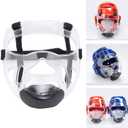Colaxi Clear Taekwondo Mask Protective Detachable Thickening Face Shield Head Cover, Face Protection Cover Head Gear Face Guard for Boxing Karate
