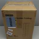 Foldable Shoe Rack Organizer Folding Shoe Boxes, 9 Tier 18 Pairs Storage Shoe Cabinet Collapsible Shoe Rack with Magnetic Clear Door Easy Assembly Shoe Cabinet with Wheels, White Gold