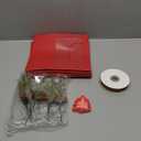 TIMBLESSING 7 Pack Christmas Gift Boxes with Clear Window, Red Christmas Gift Boxes with Ribbon, Pine Sprigs & Berry Decorations for Holiday Wrapping, 8.7x5.9x2.8 Inch (RED)