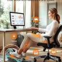 YOSUDA Under Desk Elliptical,Elliptical for Seniors Fully Assembled,Quiet & Portable Electric Seated Pedal Exerciser with 10 Level Resistances & Speeds,Remote Control