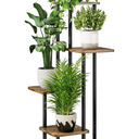 AZERPIAN Plant Stand 5 Tier Indoor Metal Flower Shelf for Multiple Plants Corner Tall Flower Holders for Patio Garden Living Room Balcony Bedroom, Black (5 Tier-Black)