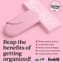 Embla Makeup Brush Holder Travel Cosmetic Case Pouch, Soft Silicone Cosmetic Bag Make Up Brushes Holder with Secure Snap Closure, Travel Makeup Brush Case, Flamingo