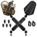 Wsays Adventure Motorcycle Mirrors 8/10MM Foldable Rear View Side Mirrors Quick-Adjust with 7/8" Handlebar Compatible with Honda CRF 300L Fit Kawasaki KLR650 Fit Yamaha ATV Dirt Bike Scooter