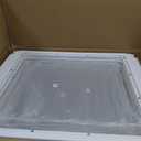 Clear Acrylic Dog Playpen Indoor, Puppy Cat Small Pet Play Pen, Pet Cat Playpen for Rabbits, Dog Fence Crate Kennel Whelping Cage (24", White, 10 Panels)