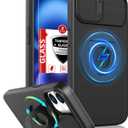 for iPhone 16 Case Magnetic Compatible with MagSafe Wireless Charging with 2 Screen Protectors,16 Case Built-in Kickstand Ring Camera Heavy Duty Protection Military Grade Drop Shockproof Black