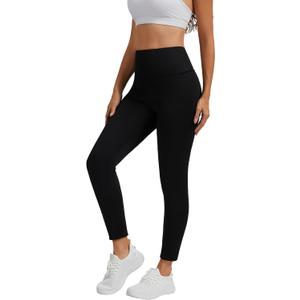 Women's Sherpa Fleece Lined Leggings Thermal Warm Winter Tights Tummy Control Thick Soft Yoga Pants (Medium, Black)