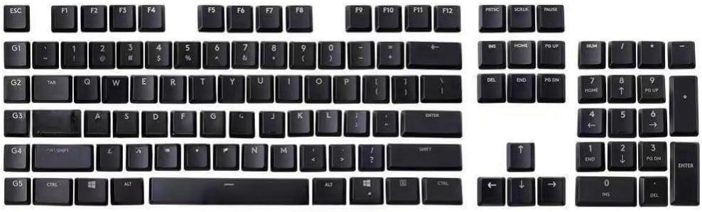 Full Set of Keyboard 109 Keycaps Replacement for Logitech G915 G913 G815 G813 TKL RGB Gaming Mechanical Keyboard Black