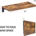 Need Wall Mounted Folding Table - Heavy Duty Small Fold Down Dining Table Length 30" Width 20" Perfect Addition to Home Office/Laundry/Home Bar/Kitchen & Dining Room Rustic Brown AC15-7650FG-ND