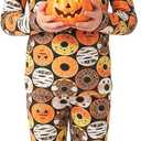 PATPAT Tencel Rayon Baby Pajama Sets, Snug Fit & Cool-Touch Pjs for Baby Girl Boy Toddler Kid, Ultra-Soft Sleeper Sleepwear (2T, Pumpkin Donuts)
