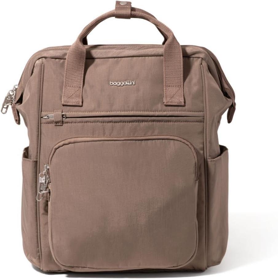 Baggallini Securtex Anti-Theft Windsor Backpack for Travel, Work & College, RFID & Locking Zipper, Up to 16" Laptop (Medium)