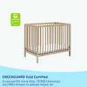 Graco Teddi 4-in-1 Convertible Mini Crib with Bonus Water-Resistant Mattress GREENGUARD Gold Certified, 2.75-Inch Mattress Included, Small Spaces Crib, Easy 30-Minute Assembly (Driftwood)