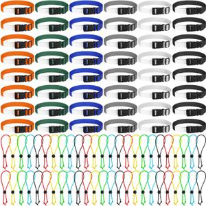 49 Pcs Laundry Strap Sock Clips Set Includes Laundry Strap with Buckle and Sock Clips for Nylon Organizer Accessories Tools for Washing Machine and Dryer