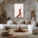 Funky Red Boot Martini Poster Trendy Cherry Girly Bottoms Up Wall Art Trendy Cocktail Posters Feminist Preppy Apartment Room Decor Y2k Aesthetic Home Bar Cart Speakeasy Pop Art 8x12inch Framed (8L" x 12W")