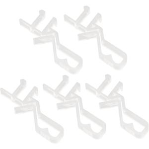 5pcs Transparent Hidden Plastic Curtain Hooks Easy to Install Sealing Plate Hangers for Home Decoration and Elegant Curtain Parts