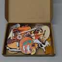 Vicenpal 14 Pcs Passover Table Centerpiece Happy Passover Egyptian Figurines Ancient Jewish Pesach Wooden Tabletop Decor with Base Sphinx Camel Pyramid Moses Crowd for Jewish Indoor Party Decor