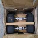 CAP Barbell Rubber Coated Dumbbell Weight Set with Vertical Rack | 100 lb, 150 lb, and 210 lb Options