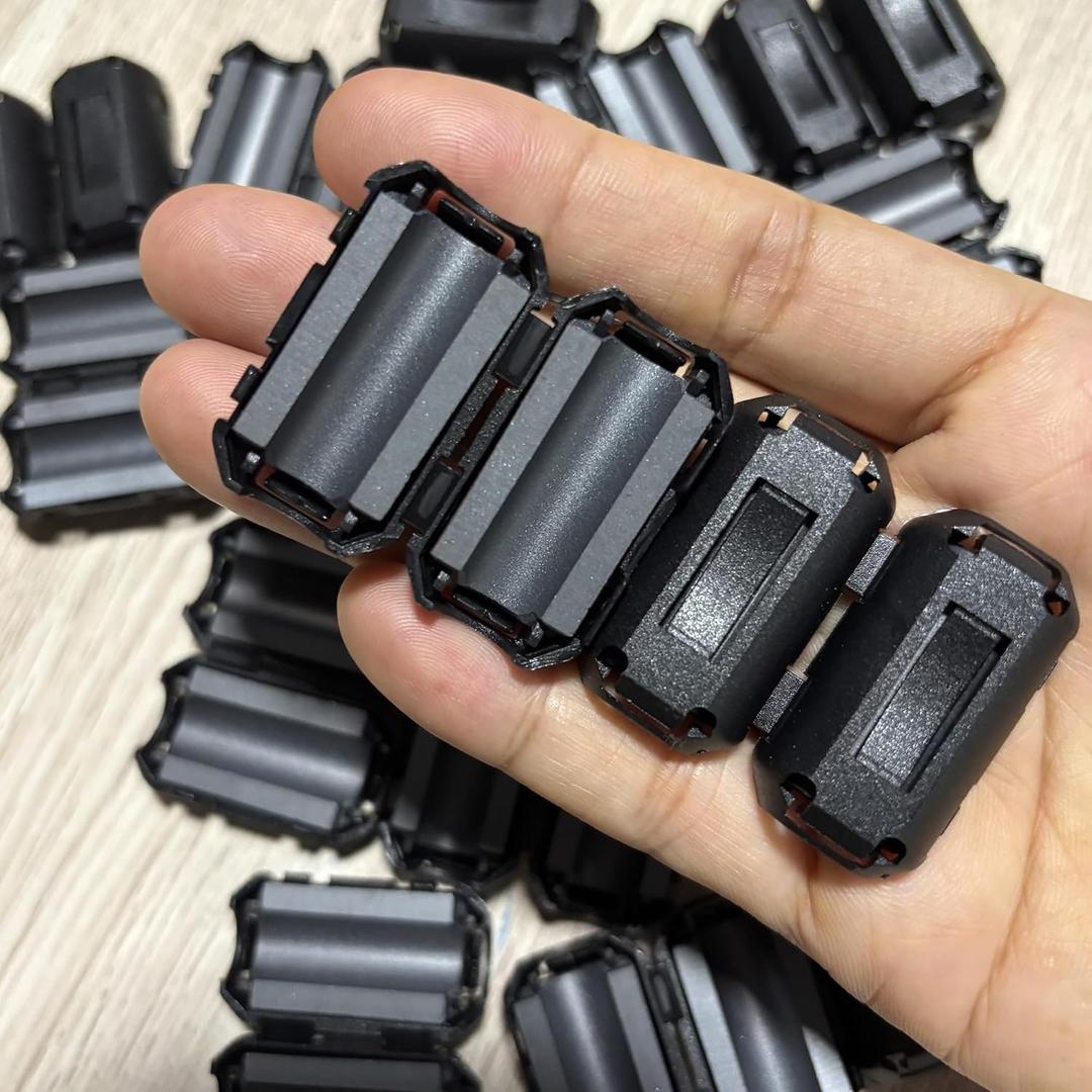 2 x 18 Pieces Clip-on Ferrite Ring Core RFI EMI Noise Suppressor Cable Clip for 7-9mm Diameter Cable