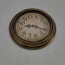 Plumeet Retro Wall Clock, 12'' Non Ticking Classic Silent Vintage Wall Clocks Decorative Kitchen Living Room Bedroom - Battery Operated (Copper Gold)