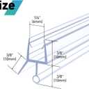 Shower Door Bottom Seal,2 PCS 1/4" X 36" Shower Door Sweep for 1/4 Inch Glass,Frameless Glass Door Seal Strip to Seal 11mm Gap - Stop Shower Leaks and Create a Water Barrier