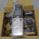 Panasonic Cordless Phone, Easy to Use with Large Display & Big Buttons, Flashing Favorites Key, Flashlight, Call Block, Volume Boost, Talking Caller ID, House Phones, 3 Handsets - KX-TGU433B (Black)