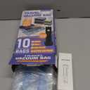 Vacuum Storage Bags, Vacuum Seal Space Saver Bags for Clothing, Travel Lugggage, Carry-on, Blankets, Comforters,Pillow, Bedding, 10-EPUMP (10 Combo with Electric Pump)