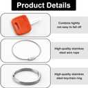 6 Piece Tractor Key Set  Includes 6 Replacement Keys, 2 Key Rings, and 2 Steel Rope Rings | Compatible with Ignition Keys RE183935 & RE71557 for John Deere Tractors 110TLB, 2032R, 2038R, 5320 & More