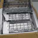 Furologee Kitchen Bakers Rack with Power Outlet, Microwave Oven Stand with Storage 4 Tiers, Coffee Bar Table with 6 S Hooks, Kitchen Storage Shelf Rack for Spices, Pots, Rustic Brown (22inch)