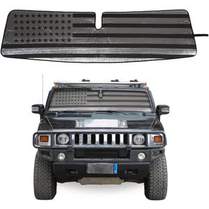 Windshield Sunshade for Hummer H2 2003-2009 Front Window Sun Shade Foldable Reflective Sun Visor Custom Sunscreen UV Blocker Privacy Protector HeatShield Keep Your Car Cooler