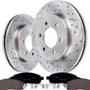 Front Brake Kits With Pads And Rotors Compatible With Ford F-150 2004-2008, For Lincoln Mark Lt 2006-2008 4.2l 4.6l 5.4l V6 V8 4wd 6-Lug