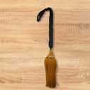 Women's Patiala Shahi Paranda/Parandi Traditional Hair Accessory Braid Tassles/Hair Extension/Choti (Black with Golden Color Hangings)