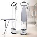 Standing Steamer for Clothes Full-Size Standing Garment Steamer 25s Fast Heat-up with 1.6L/54 fl.oz Water Tank, Self-cleaning Function, Foldable Ironing Board, Ironing Gloves