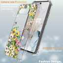 for Google Pixel 9 Pro Case Camera Lens Protector, [Marble Slim]+[Anti-Drop Shockproof Protective] Soft TPU Women Stylish Pixel 9Pro Phone Covers 2024 6.34 Inch (Flowers Sea)