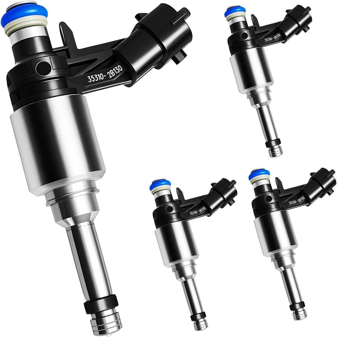 Set of 4 35310-2B130 Fuel Injectors Fit For Hyundai: Accent/Veloster, for Kia: Rio/Soul, 2012-2017 1.6L Naturally Aspirated(Not for Turbo), OEM # 353102B130