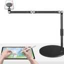 Magnetic Overhead Phone Mount for Desk, MagSafe-Compatible 17 in Long Arm iPhone Holder, 360 Swivel Stand for Video Recording, Filming, Live Streaming, Cooking, and DIY Crafts