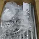 Sakugi Mobile Double Rod Clothes Rack, Freestanding Garment Organizer with Medium Load Capacity and Bottom Storage Shelf for Home Use,Silver