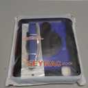 SEYMAC stock for iPad Pro 11 inch Protective Case M5 2025/M4 2024, Heavy Duty Case with Screen Protector, Pencil Holder, Rotating Stand, Hand Strap, Shoulder Strap, Blue