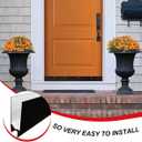 1" x 35.5" White Aluminum Storm Door Sweep Replacement Weatherproof Bottom Seal for Security Doors (1, Black)