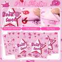 Lounsweer 100 Pcs Pink Napkins Decorations Disco Cowgirl Bulk Disposable Pink Paper Dinner Good Luck Napkins for Bachelorette Birthday Women Western Disco Cowgirl Pony Club Party Favor