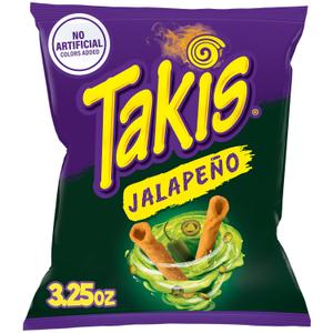 Takis Jalapeno Rolled Tortilla Chips, 3.25oz Bag Best By 10/12/26