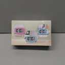 Peakeep Night Light Digital Alarm Clock Battery Operated with Indoor Temperature, Desk Small Clock (White)