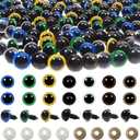 TOAOB 140pcs 10mm Colorful Plastic Safety Eyes Craft Eyes with Washers for Stuffed Animals Amigurumis Crochet Bears Dolls Making