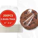 4x6 Inches 200 Pcs Clear Self Sealing Cellophane Bags Cookie Bags Resealable Cellophane Bag for Packaging Cookies,Gifts,Favors, Products,Candy for Packaging 200Pieces 4"x6"