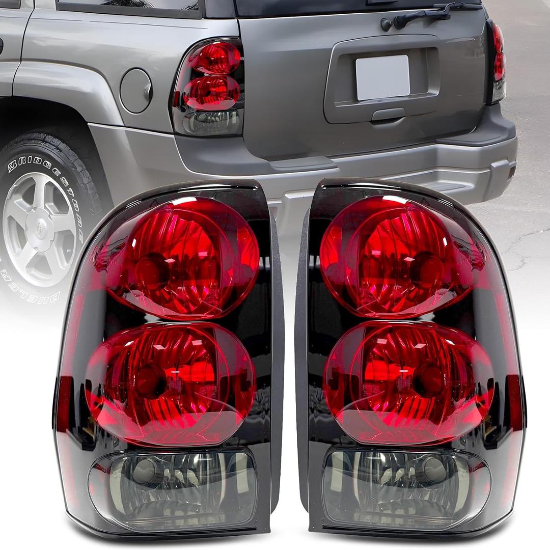 Tail Light Compatible With Chevrolet Trailblazer 2002 2003 2004 2005 2006 2007 2008 2009 without Bulb Rear Brake Taillights (Left and Right)