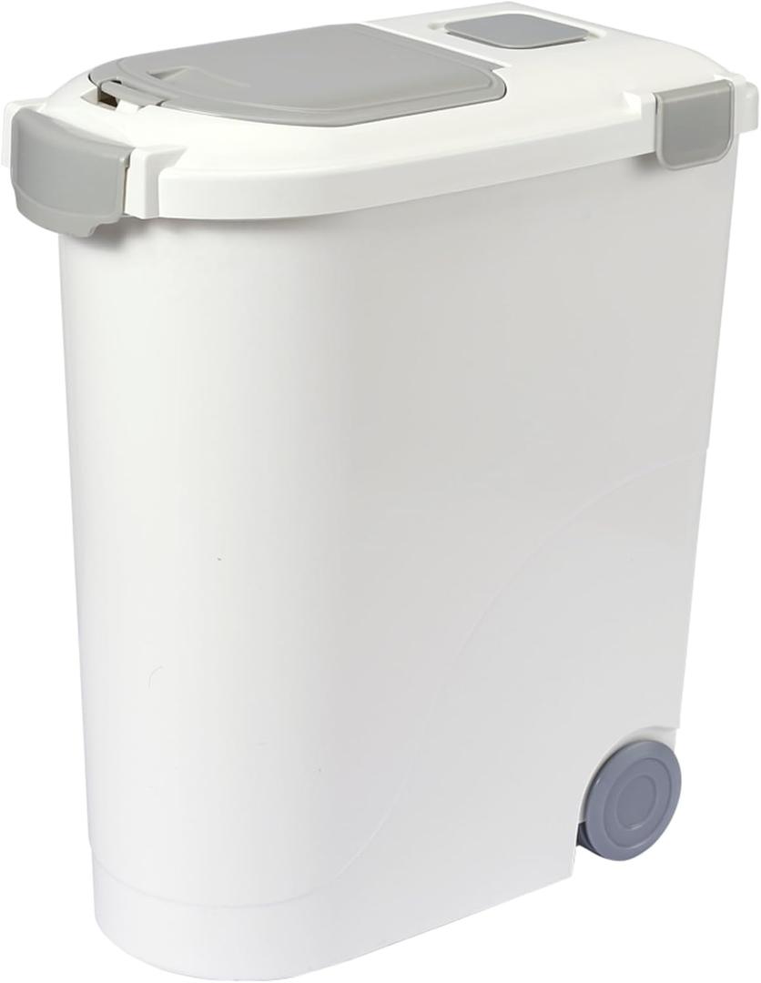 Ashfield & Harkness Airtight Pet Food Storage Container, up to 30 Lbs/ 36 Qt for Dog Cat Bird and Other Pet Food Storage, Easy Acces Including Scoup, Easy Access, Lightweight Keeps Pet Food Fresh (White)