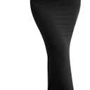SHENHE Women's Maternity Skirt Knit Adjustable Waist Drawstring Maxi Skirt (Black, L)