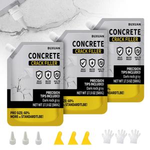 Concrete Crack Filler, Cement Crack Filler Outdoor, Waterproof Repair Sealant, Quick-Drying Sealing Adhesive, for Driveway, Walkway, Patio, Joint (3)