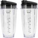 10cm Diameter 6 Fins Extractor Blades Replacement Part with 24OZ Cups for Ninja Blender Only fit for Nutri Ninja Auto iQ BL450-70 BL451-70 BL454-70 BL455-70 BL482-70