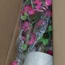 6FT Fake Bougainvillea Tree  Tall Artificial Pink Flower Plant for Home or Office Decor, Realistic Faux Tree for Living Room, Hallway, or Indoor Garden